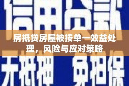 黄江房抵贷房屋被按单一效益处理，风险与应对策略