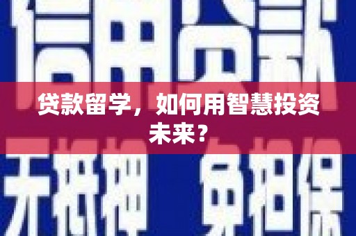 亭湖贷款留学，如何用智慧投资未来？